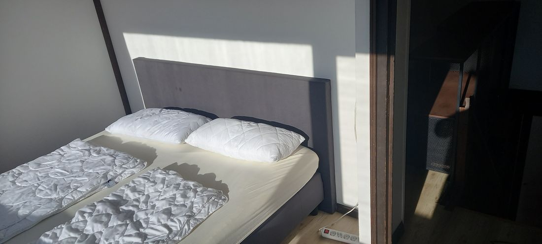 Schlafzimmer mit Bergblick