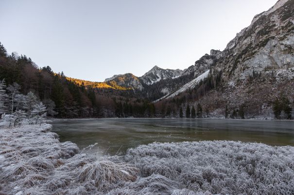 Der Inzeller Frillensee im Winter